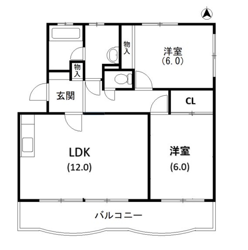 1列目A席の間取り図