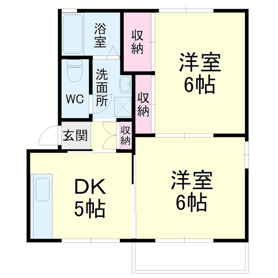 ふわり明るくなる［ペット可］の間取り図