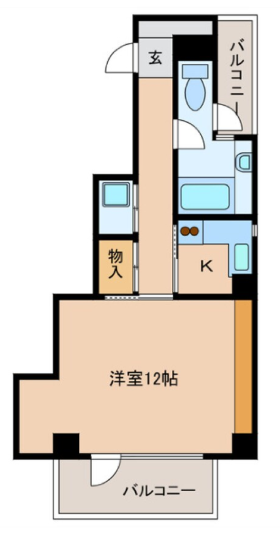 駅近ヴィンテージリノベの間取り図