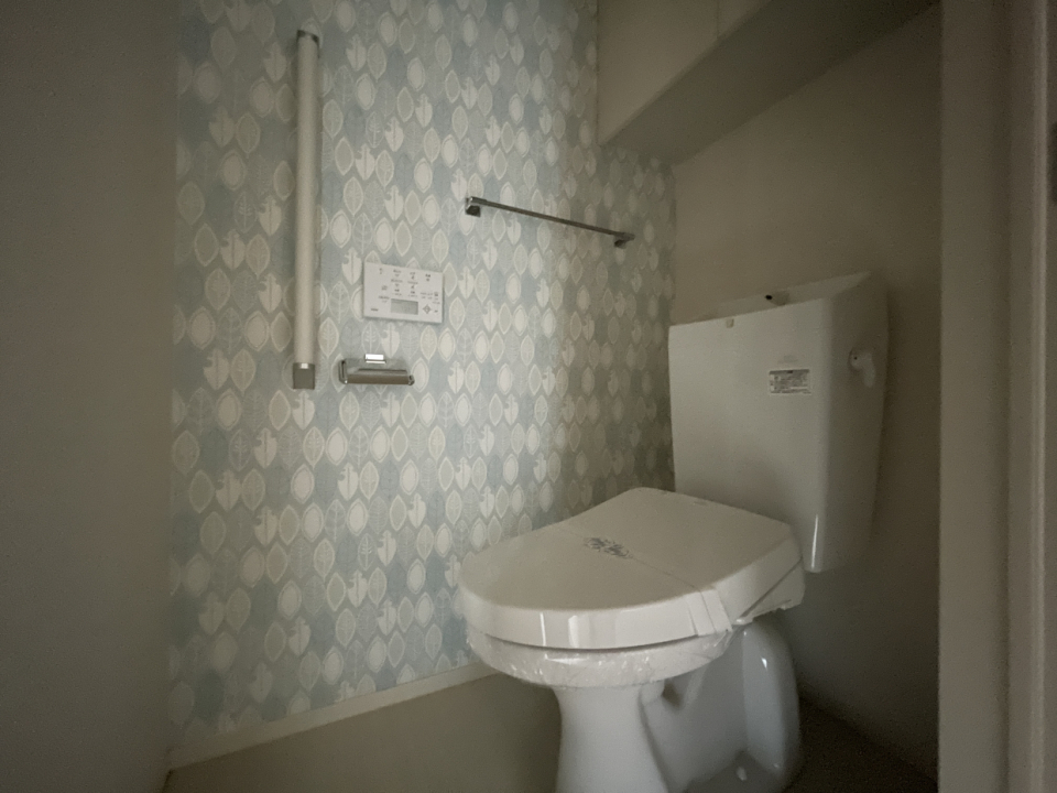 トイレの壁紙がキュートでした◎