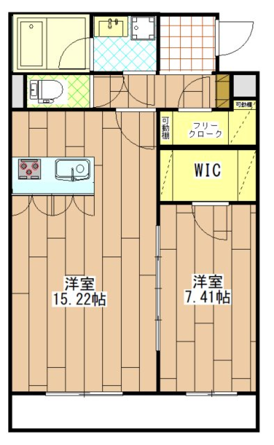 爽やかブルーにキュン！の間取り図