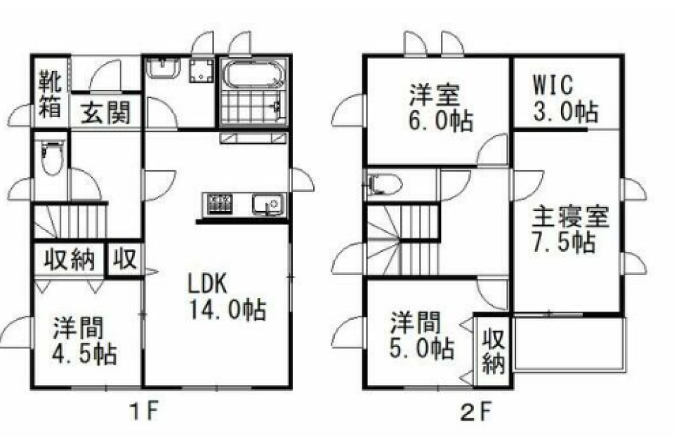 ワンニャンと暮らす家事ラク戸建の間取り図