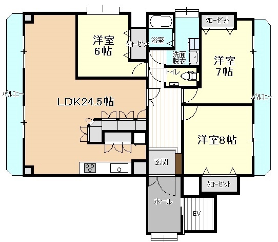 ティータイムを特等席での間取り図