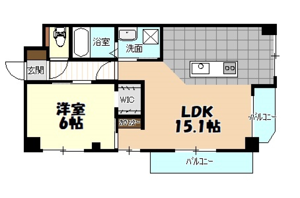 自宅兼ビーチ。の間取り図