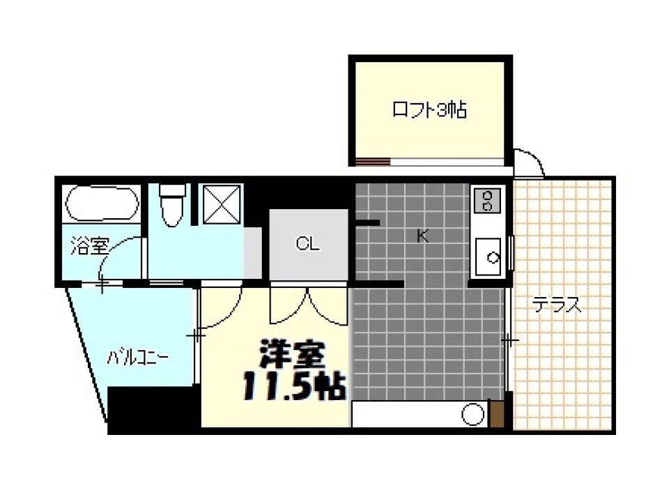 プライベートと抜ける視線。の間取り図