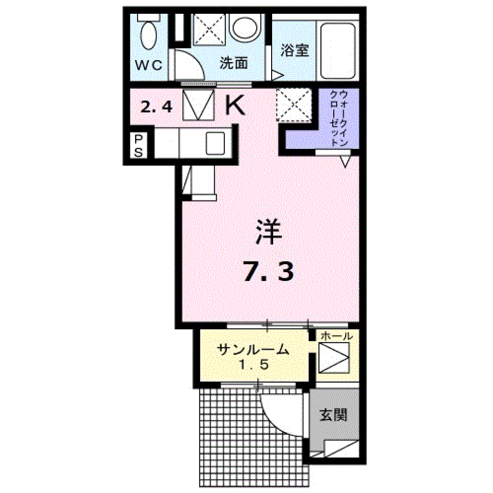 ココロおどる「ミントグリーン」の間取り図