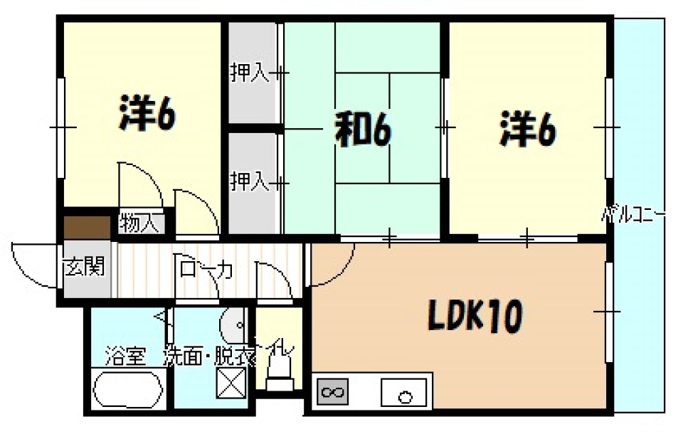 ポツンとマンションの間取り図