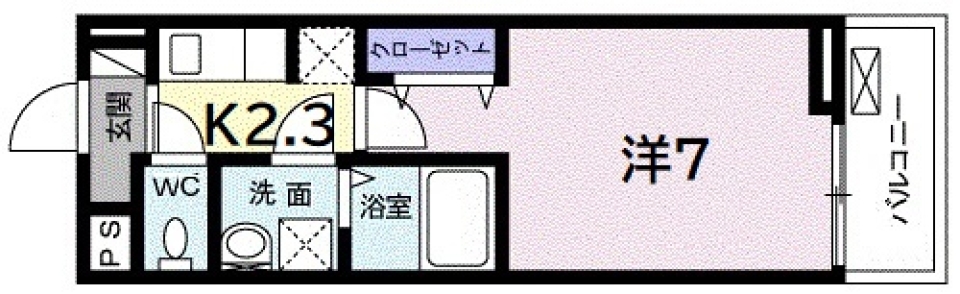 通学の利便性に特化したアパートの間取り図