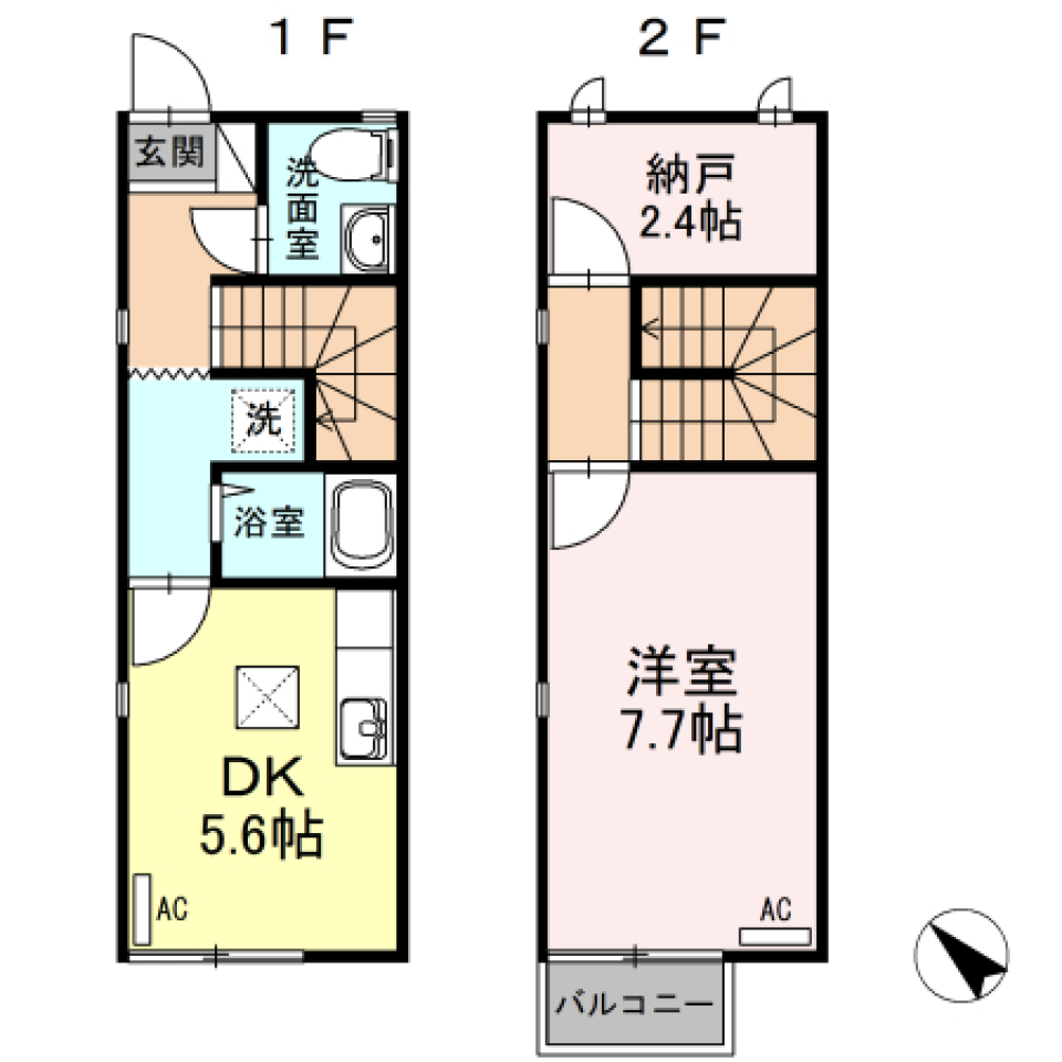 トイレと・・・の間取り図