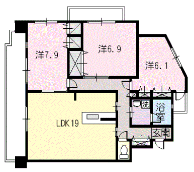 89.79㎡の嬉しい大空間