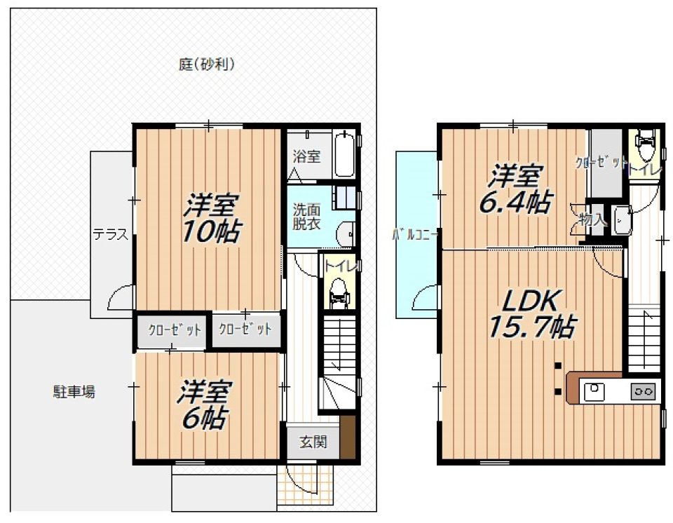 杉の香り漂う癒しの空間の間取り図