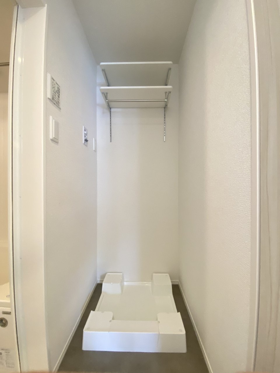 洗濯機置場。
