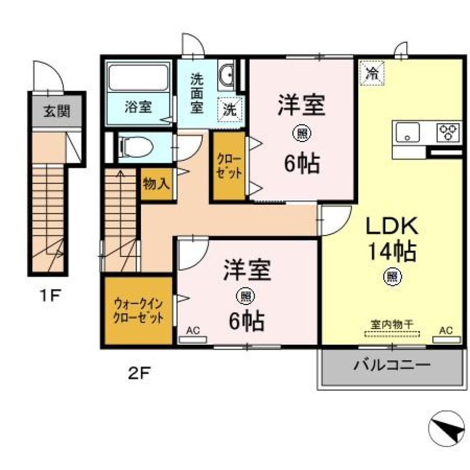優雅に暮らしたい、肩の力が抜けるセレストと共に。の間取り図