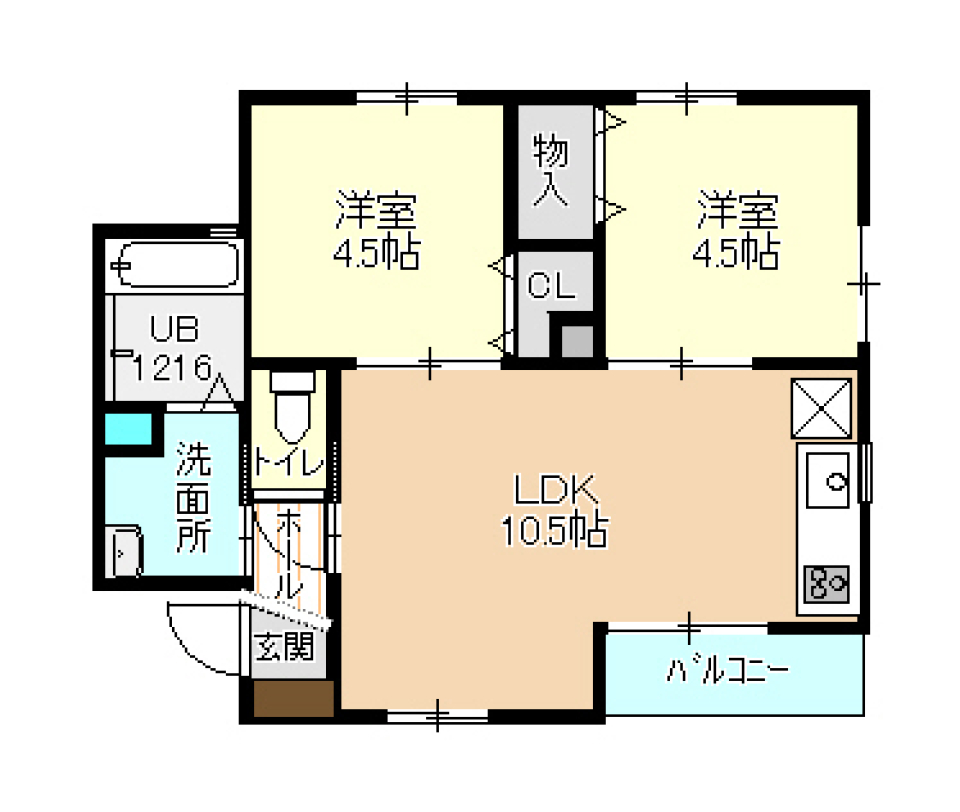 ハイサイドライトとせせらぎ。の間取り図