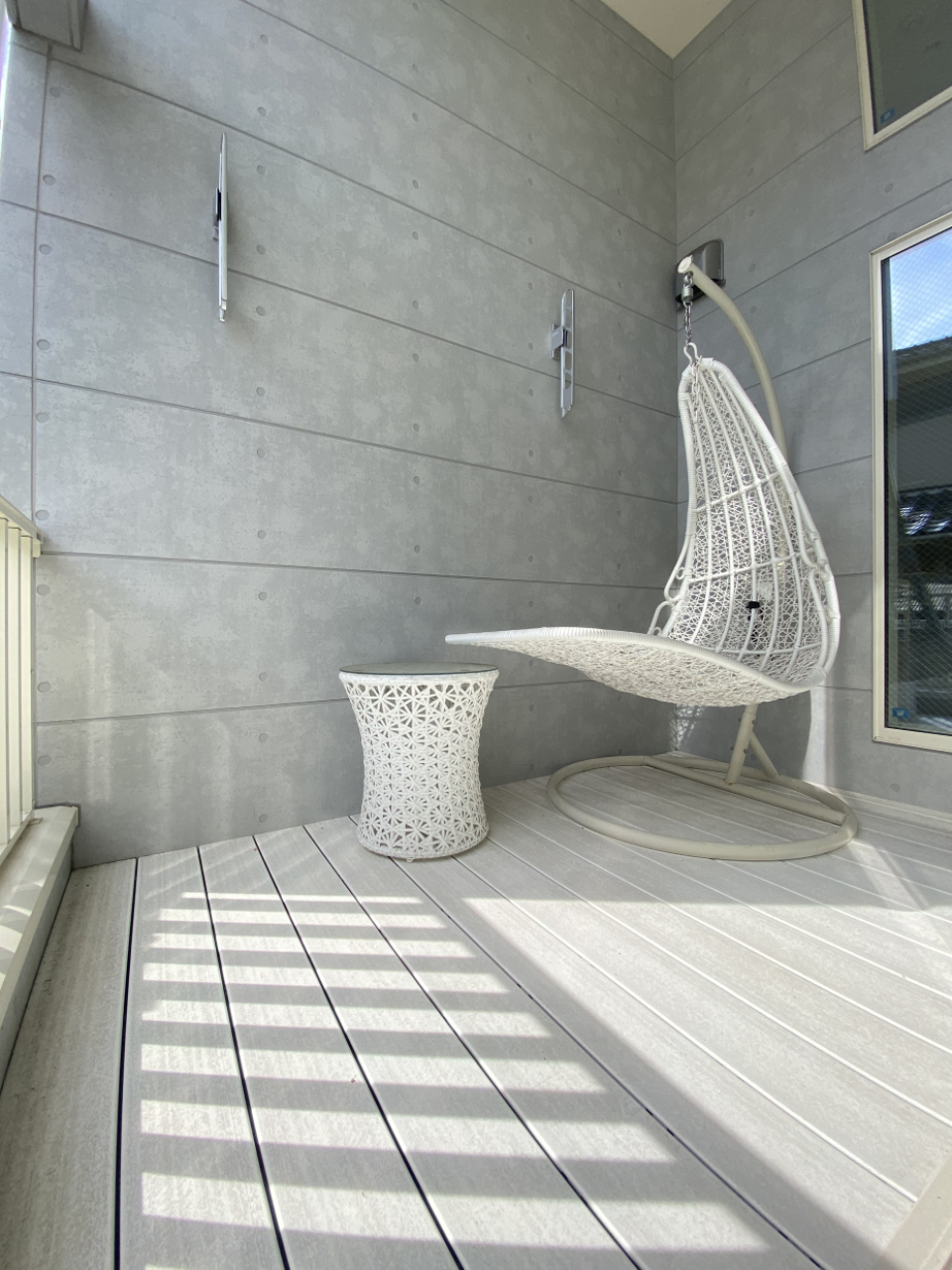 プライベート感のあるバルコニーでくつろぎたい