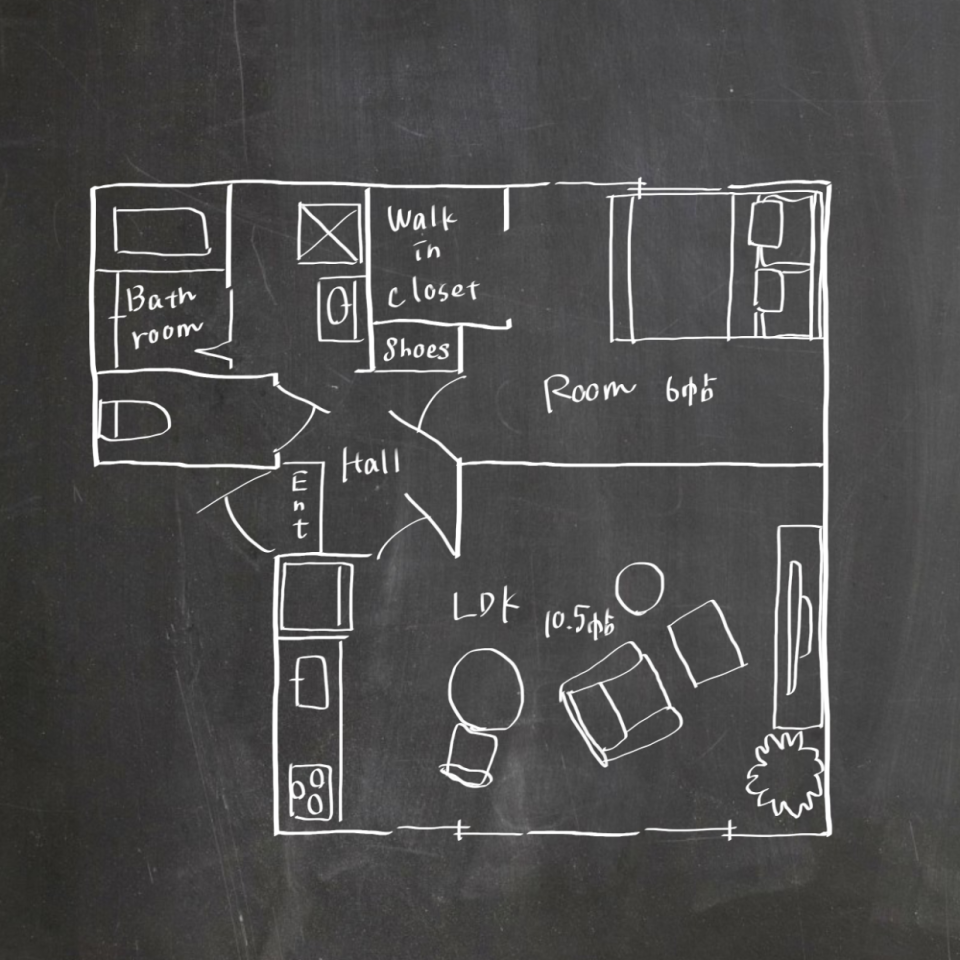 シンプルに過ごすの間取り図