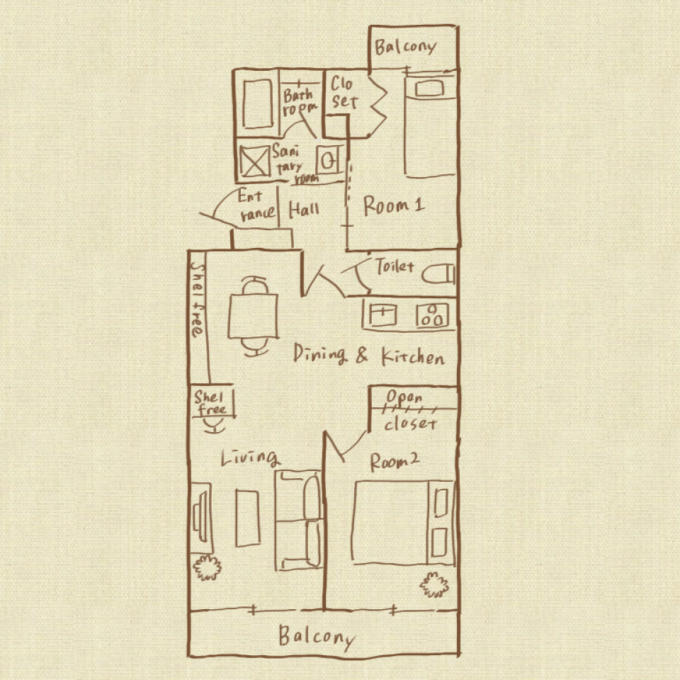 MODERN GRAYの間取り図