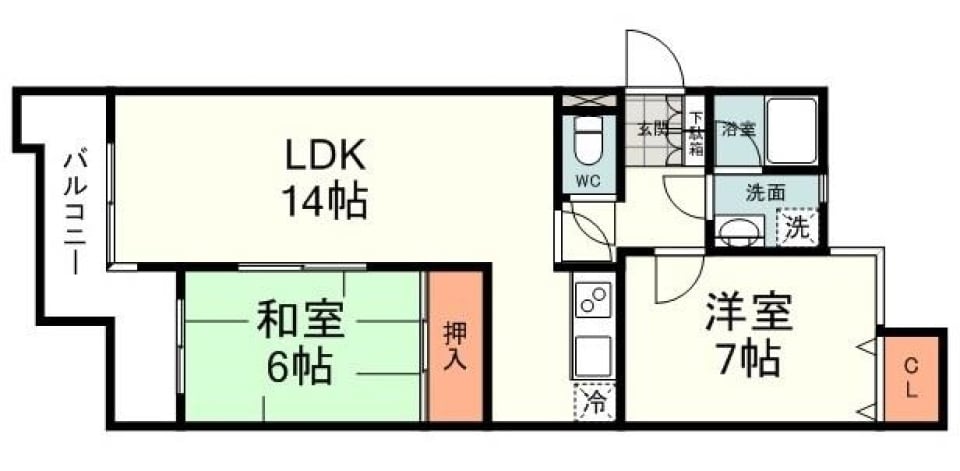 のびのびと爽快に暮らす［ペット可］の間取り図