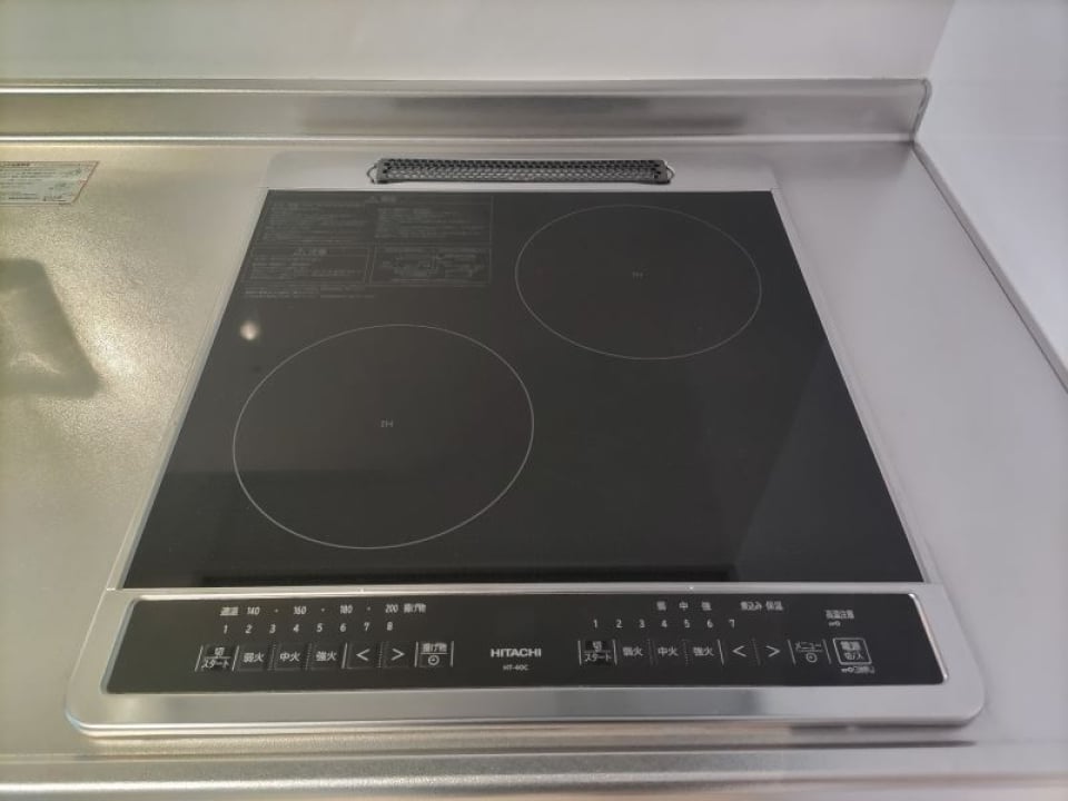 2口IHコンロ付きでお料理もお掃除もラクラク
